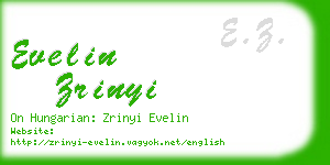 evelin zrinyi business card